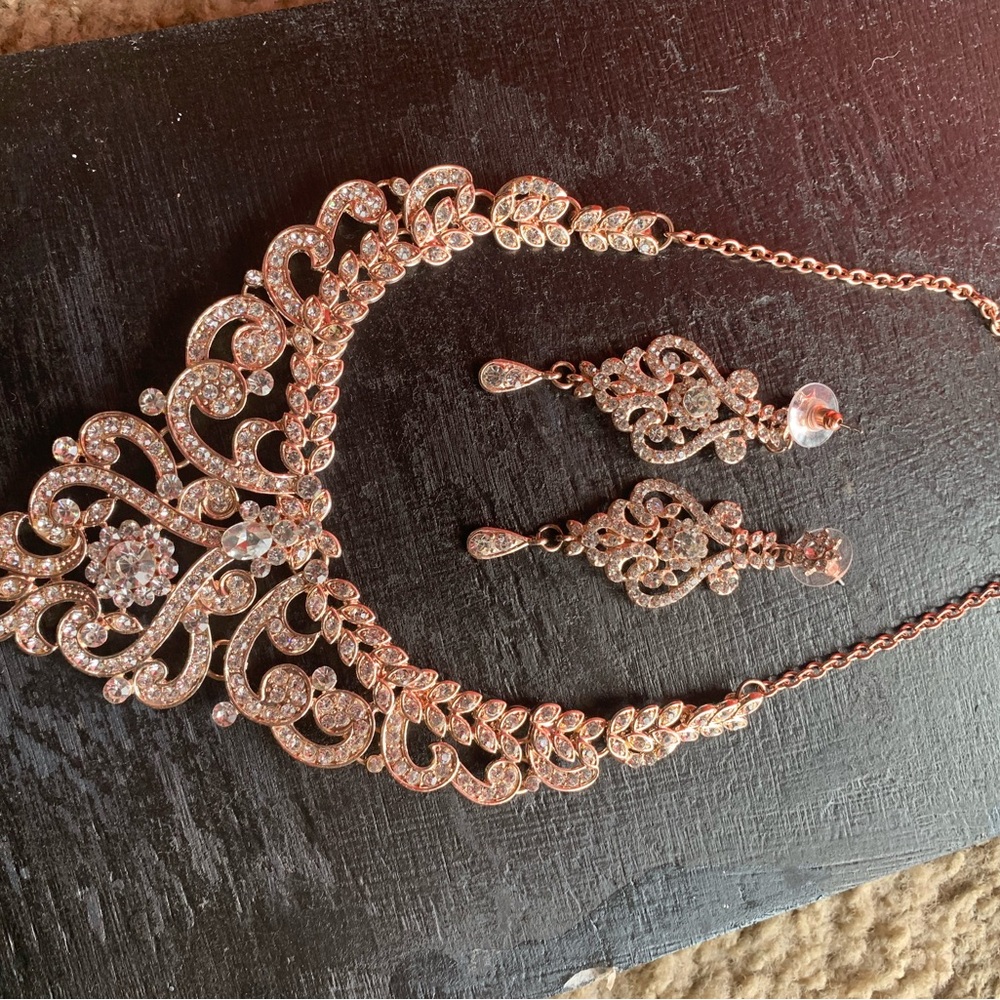 Gold Ornate Necklace with Intricate Design